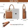 imageBOSTANTEN Briefcases for Men Leather Laptop Bag 156 inch Computer Messenger Shoulder Slim Bag Buisness Travel Work CaseCbrownbeige