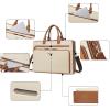 imageBOSTANTEN Briefcases for Men Leather Laptop Bag 156 inch Computer Messenger Shoulder Slim Bag Buisness Travel Work CaseDbeigebrown