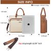 imageBOSTANTEN Briefcases for Men Leather Laptop Bag 156 inch Computer Messenger Shoulder Slim Bag Buisness Travel Work CaseDbeigebrown