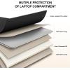 imageBOSTANTEN Laptop Bag for Women Work Tote Bag Leather Briefcase Messenger Bag for Bussiness Trip Fit for MacBookPro 16 InchBlack