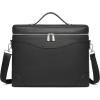 imageBOSTANTEN Laptop Bag for Women Work Tote Bag Leather Briefcase Messenger Bag for Bussiness Trip Fit for MacBookPro 16 InchBlack