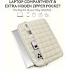 imageBOSTANTEN Laptop Sleeve 156 Inch Puffy Padded Laptop Bag Protective Case Water Resistant Compatible with MacBook Pro 16 InchAbeige