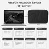 imageBOSTANTEN Laptop Sleeve 156 Inch Puffy Padded Laptop Bag Protective Case Water Resistant Compatible with MacBook Pro 16 InchBBlack