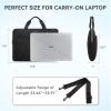 imageBOSTANTEN Laptop Sleeve 156 Inch Puffy Padded Laptop Bag Protective Case Water Resistant Compatible with MacBook Pro 16 InchCBlackwith handle