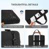 imageBOSTANTEN Laptop Sleeve 156 Inch Puffy Padded Laptop Bag Protective Case Water Resistant Compatible with MacBook Pro 16 InchCBlackwith handle
