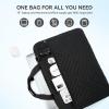 imageBOSTANTEN Laptop Sleeve 156 Inch Puffy Padded Laptop Bag Protective Case Water Resistant Compatible with MacBook Pro 16 InchCBlackwith handle