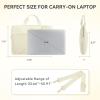 imageBOSTANTEN Laptop Sleeve 156 Inch Puffy Padded Laptop Bag Protective Case Water Resistant Compatible with MacBook Pro 16 InchCbeigewith Handle