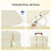 imageBOSTANTEN Laptop Sleeve 156 Inch Puffy Padded Laptop Bag Protective Case Water Resistant Compatible with MacBook Pro 16 InchCbeigewith Handle