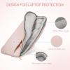 imageBOSTANTEN Laptop Sleeve 156 Inch Puffy Padded Laptop Bag Protective Case Water Resistant Compatible with MacBook Pro 16 InchCpinkwith Handle