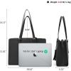 imageBOSTANTEN Laptop Tote Bag for Women Work Bag Professional 156 inch Leather Briefcase Business Office Purse Shoulder BagBlack