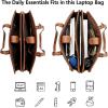 imageBOSTANTEN Laptop Tote Bag for Women Work Bag Professional 156 inch Leather Briefcase Business Office Purse Shoulder BagBrown