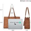imageBOSTANTEN Laptop Tote Bag for Women Work Bag Professional 156 inch Leather Briefcase Business Office Purse Shoulder BagBrown