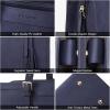 imageBOSTANTEN Laptop Tote Bag for Women Work Bag Professional 156 inch Leather Briefcase Business Office Purse Shoulder BagDark Blue