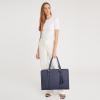 imageBOSTANTEN Laptop Tote Bag for Women Work Bag Professional 156 inch Leather Briefcase Business Office Purse Shoulder BagDark Blue