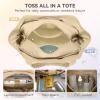 imageBOSTANTEN Large Duffle Bag for Travel Gym Bag for Women Weekender Bag with Shoe Compartment Waterproof Duffel Bag with Trolley Sleeve Mummy Hospital BagKhaki