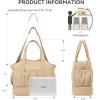 imageBOSTANTEN Large Duffle Bag for Travel Gym Bag for Women Weekender Bag with Shoe Compartment Waterproof Duffel Bag with Trolley Sleeve Mummy Hospital BagKhaki