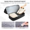 imageBOSTANTEN Large Duffle Bag for Travel Gym Bag for Women Weekender Bag with Shoe Compartment Waterproof Duffel Bag with Trolley Sleeve Mummy Hospital BagBlack