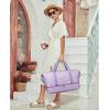 imageBOSTANTEN Large Duffle Bag for Travel Gym Bag for Women Weekender Bag with Shoe Compartment Waterproof Duffel Bag with Trolley Sleeve Mummy Hospital BagZPurple