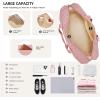 imageBOSTANTEN Large Duffle Bag for Travel Gym Bag for Women Weekender Bag with Shoe Compartment Waterproof Duffel Bag with Trolley Sleeve Mummy Hospital BagZPink