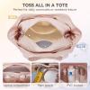imageBOSTANTEN Large Duffle Bag for Travel Gym Bag for Women Weekender Bag with Shoe Compartment Waterproof Duffel Bag with Trolley Sleeve Mummy Hospital BagPink