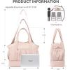 imageBOSTANTEN Large Duffle Bag for Travel Gym Bag for Women Weekender Bag with Shoe Compartment Waterproof Duffel Bag with Trolley Sleeve Mummy Hospital BagPink