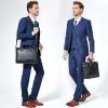 imageBOSTANTEN Leather Briefcase Handbag Messenger Business Bags for MenMedium Black