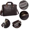 imageBOSTANTEN Leather Briefcase Handbag Messenger Business Bags for MenSmall Brown