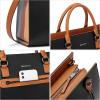 imageBOSTANTEN Leather Laptop Briefcase for Women Shoulder Bag 156 Inch Business Computer Work ToteAblack