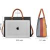 imageBOSTANTEN Leather Laptop Briefcase for Women Shoulder Bag 156 Inch Business Computer Work ToteAblack