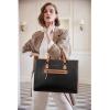 imageBOSTANTEN Leather Laptop Briefcase for Women Shoulder Bag 156 Inch Business Computer Work ToteAblack