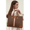 imageBOSTANTEN Leather Laptop Briefcase for Women Shoulder Bag 156 Inch Business Computer Work ToteBcoffee
