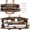 imageBOSTANTEN Leather Laptop Briefcase for Women Shoulder Bag 156 Inch Business Computer Work ToteBcoffee