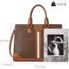 imageBOSTANTEN Leather Laptop Briefcase for Women Shoulder Bag 156 Inch Business Computer Work ToteBcoffee