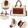 imageBOSTANTEN Leather Laptop Briefcase for Women Shoulder Bag 156 Inch Business Computer Work ToteCbeigebrown