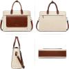 imageBOSTANTEN Leather Laptop Briefcase for Women Shoulder Bag 156 Inch Business Computer Work ToteCbeigebrown
