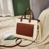 imageBOSTANTEN Leather Laptop Briefcase for Women Shoulder Bag 156 Inch Business Computer Work ToteCbeigebrown