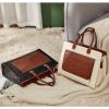 imageBOSTANTEN Leather Laptop Briefcase for Women Shoulder Bag 156 Inch Business Computer Work ToteCbeigebrown