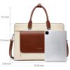 imageBOSTANTEN Leather Laptop Briefcase for Women Shoulder Bag 156 Inch Business Computer Work ToteCbeigebrown