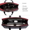 imageBOSTANTEN Leather Laptop Briefcase for Women Shoulder Bag 156 Inch Business Computer Work ToteCblack