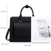 imageBOSTANTEN Leather Laptop Briefcase for Women Shoulder Bag 156 Inch Business Computer Work ToteCblack