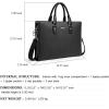 imageBOSTANTEN Leather Lawyers Briefcase Laptop Business Slim Bags for Men ampamp WomenBlack Large