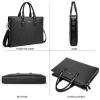 imageBOSTANTEN Leather Lawyers Briefcase Laptop Business Slim Bags for Men ampamp WomenBlack Large