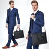 imageBOSTANTEN Leather Lawyers Briefcase Laptop Business Slim Bags for Men ampamp WomenBlack Medium