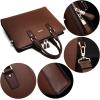 imageBOSTANTEN Leather Lawyers Briefcase Laptop Business Slim Bags for Men ampamp WomenCoffee Medium