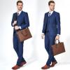 imageBOSTANTEN Leather Lawyers Briefcase Laptop Business Slim Bags for Men ampamp WomenCoffee Medium