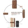 imageBOSTANTEN Wallets for Women Leather RFID Double Zipper Around Credit Card Holder Large Capacity Wristlet Clutch WalletApricotbrown Floral