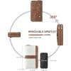 imageBOSTANTEN Wallets for Women Leather RFID Double Zipper Around Credit Card Holder Large Capacity Wristlet Clutch WalletBeigebrown