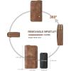 imageBOSTANTEN Wallets for Women Leather RFID Double Zipper Around Credit Card Holder Large Capacity Wristlet Clutch WalletBrown