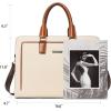 imageBOSTANTEN Women Genuine Leather Briefcase Tote Business Vintage Handbag 156quot Laptop Shoulder Bag BrownAbeige