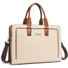 imageBOSTANTEN Women Genuine Leather Briefcase Tote Business Vintage Handbag 156quot Laptop Shoulder Bag BrownAbeige